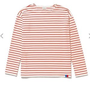 Kule Boyfriend Shirt - Cream and Poppy | sz M